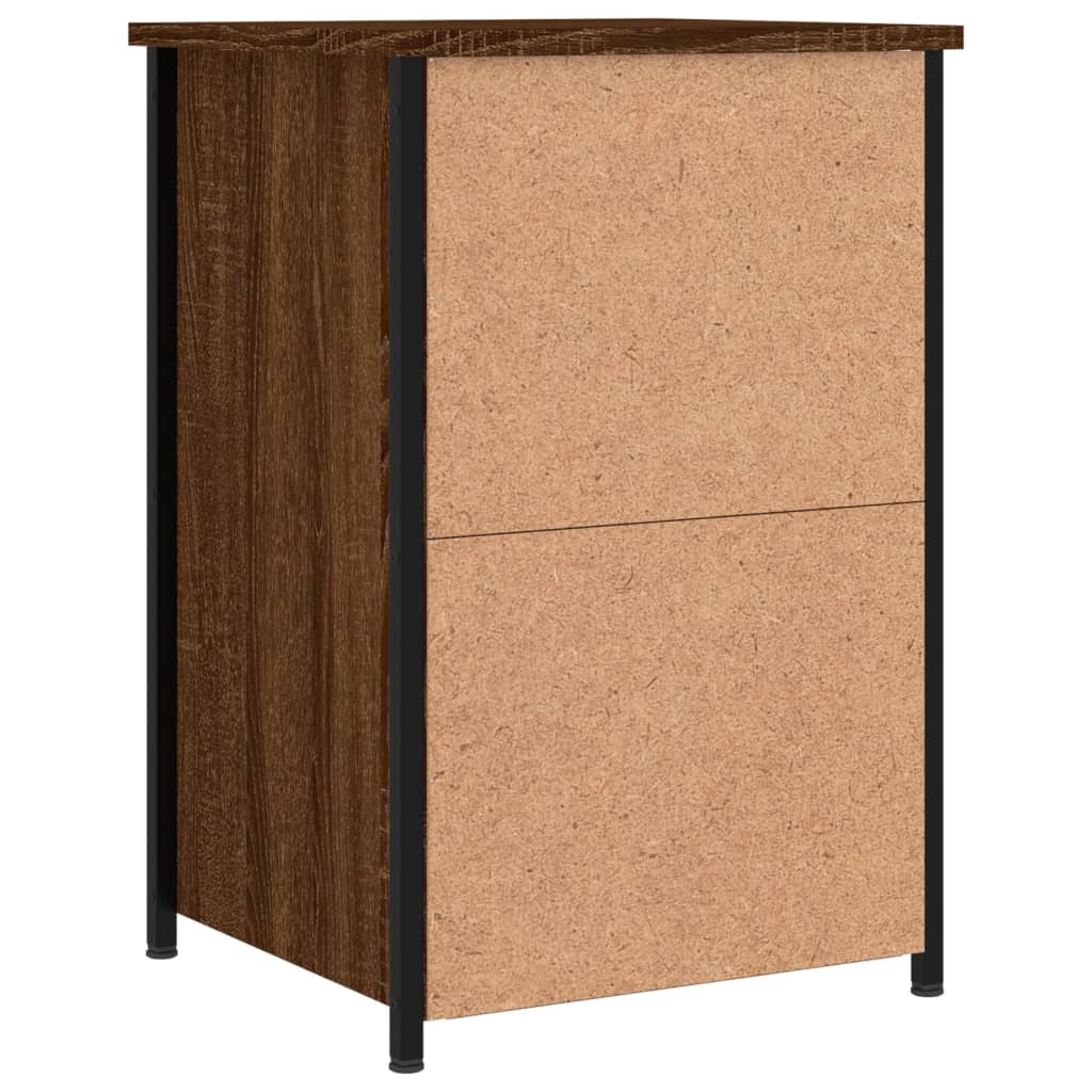vidaXL Yöpöydät 2 kpl ruskea tammi 40x36x60 cm tekninen puu