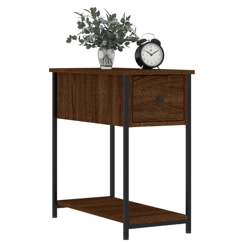 vidaXL Yöpöydät 2 kpl ruskea tammi 30x60x60 cm tekninen puu