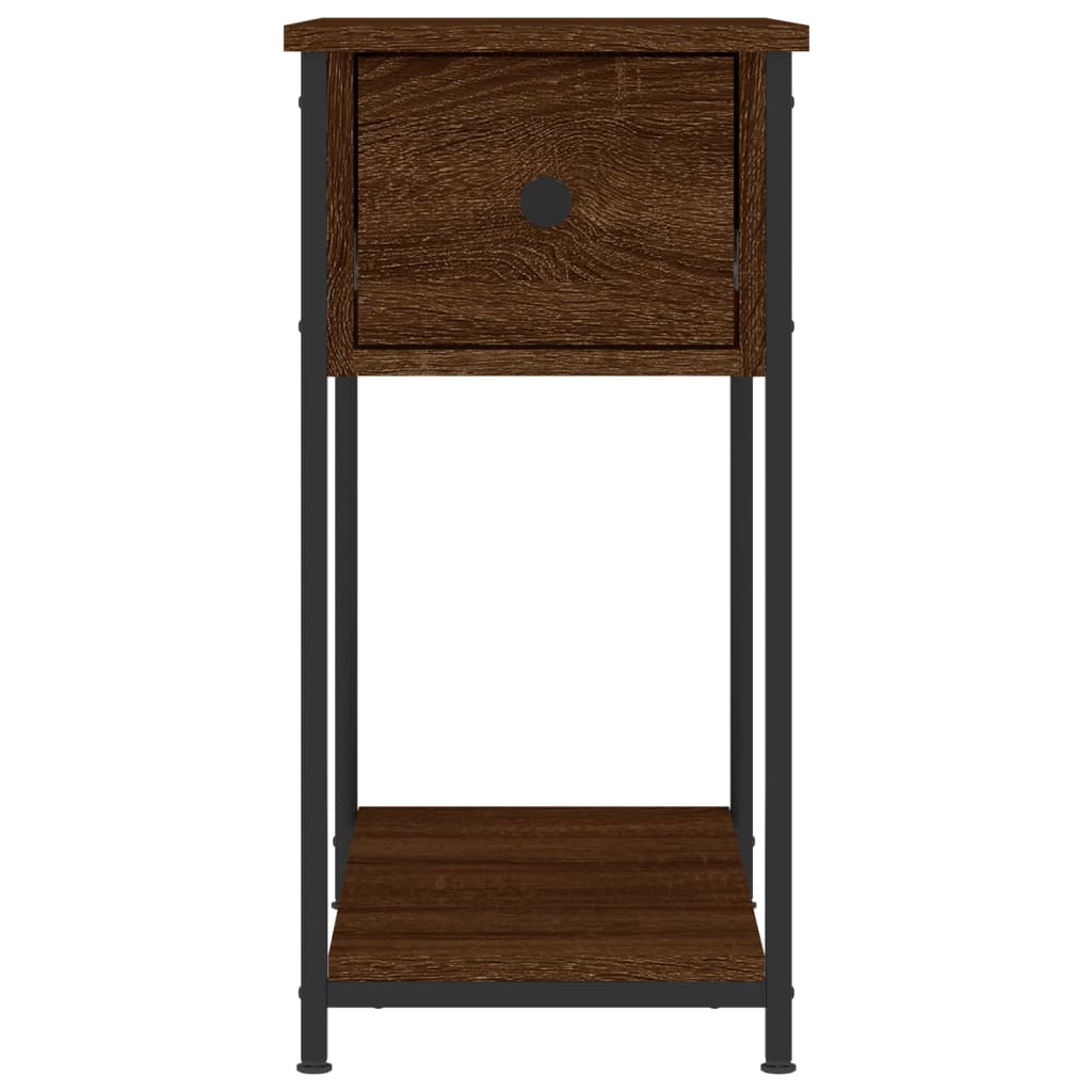 vidaXL Yöpöydät 2 kpl ruskea tammi 30x60x60 cm tekninen puu