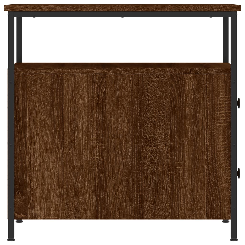 vidaXL Yöpöydät 2 kpl ruskea tammi 30x60x60 cm tekninen puu