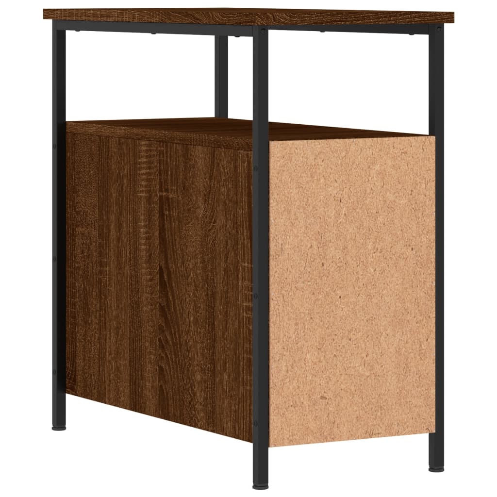 vidaXL Yöpöydät 2 kpl ruskea tammi 30x60x60 cm tekninen puu
