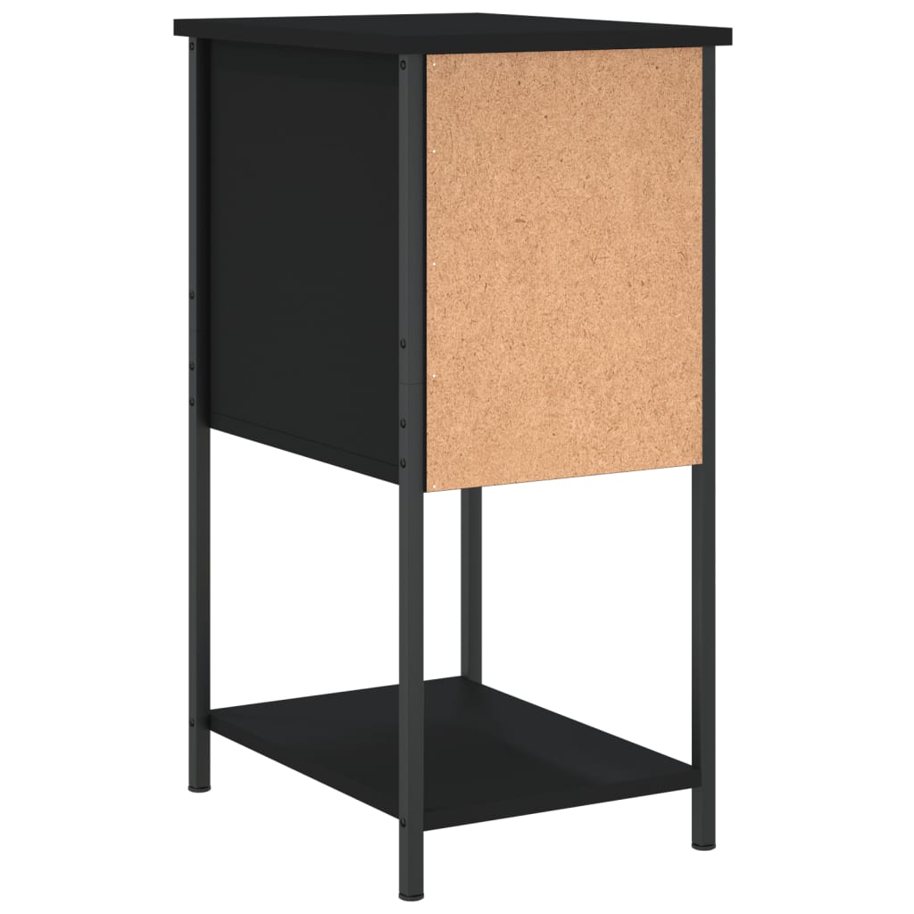 vidaXL Yöpöytä musta 32x42x70 cm tekninen puu