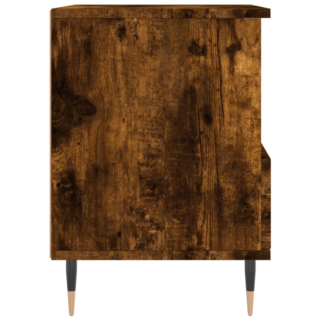 vidaXL Yöpöydät 2 kpl savutammi 40x35x50 cm tekninen puu