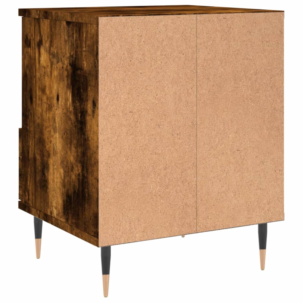 vidaXL Yöpöydät 2 kpl savutammi 40x35x50 cm tekninen puu