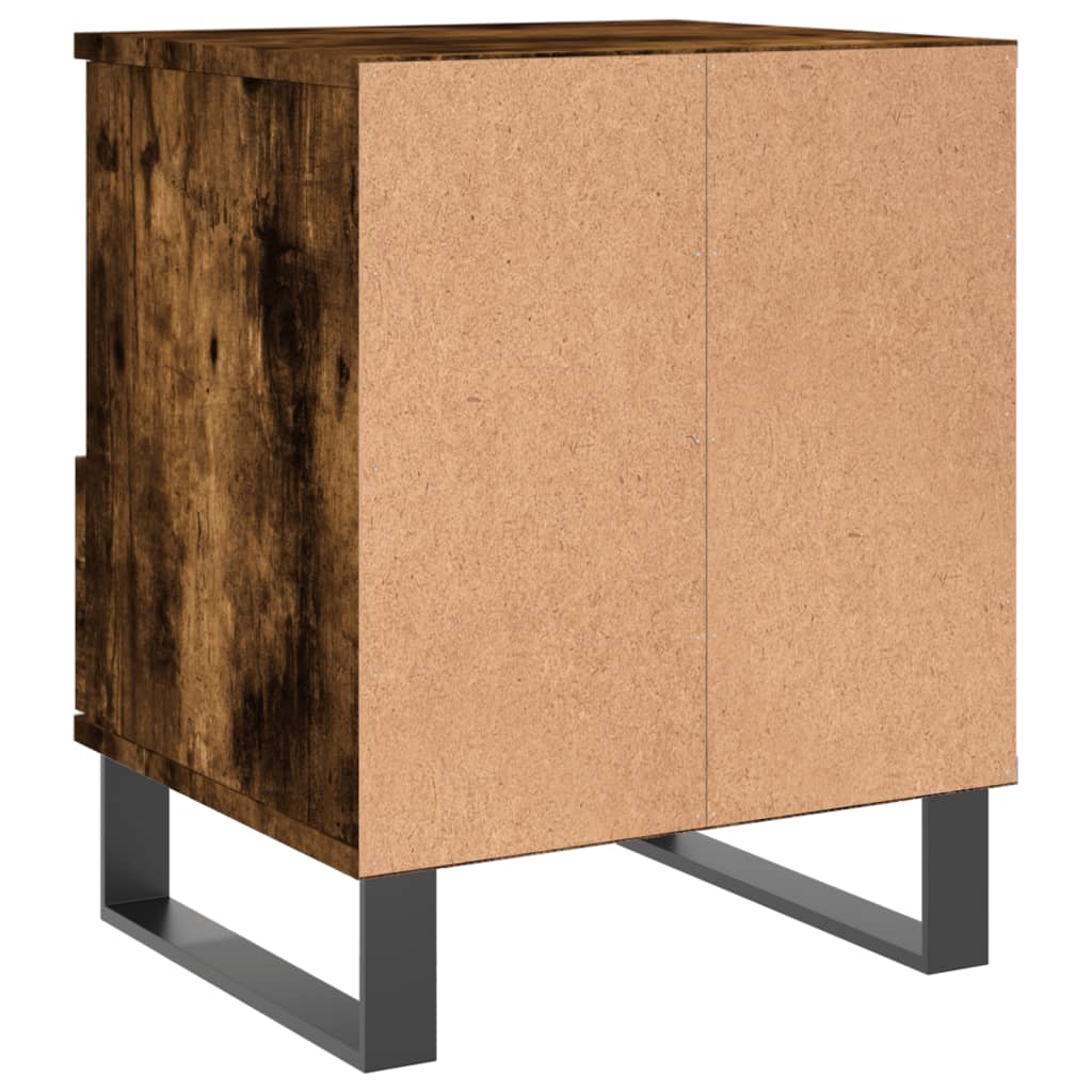 vidaXL Yöpöydät 2 kpl savutammi 40x35x50 cm tekninen puu