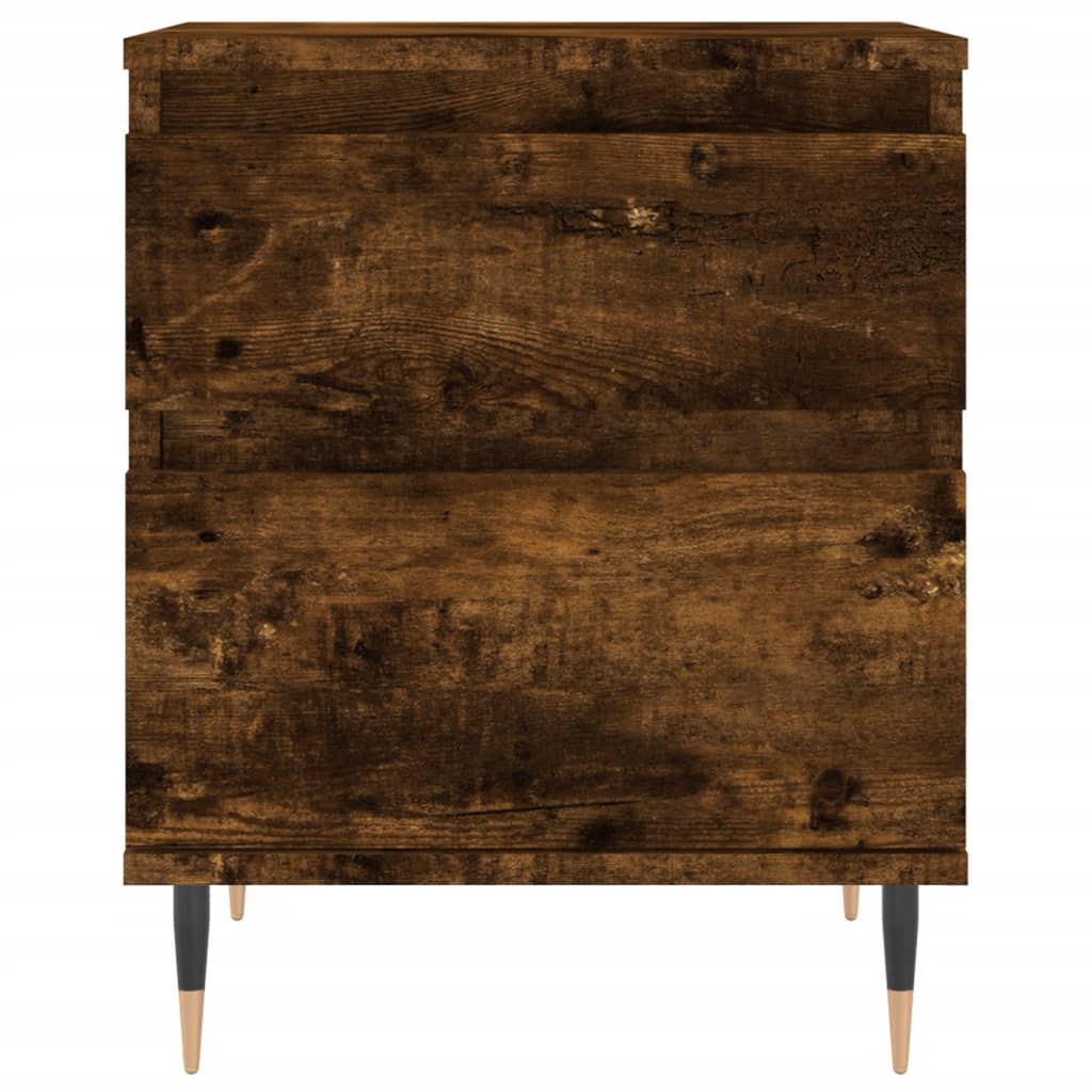 vidaXL Yöpöydät 2 kpl savutammi 40x35x50 cm tekninen puu