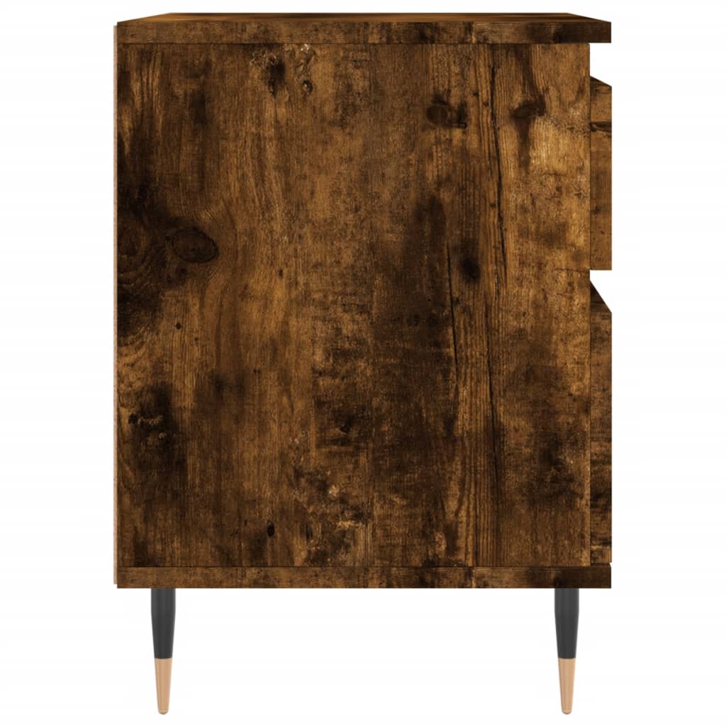 vidaXL Yöpöydät 2 kpl savutammi 40x35x50 cm tekninen puu