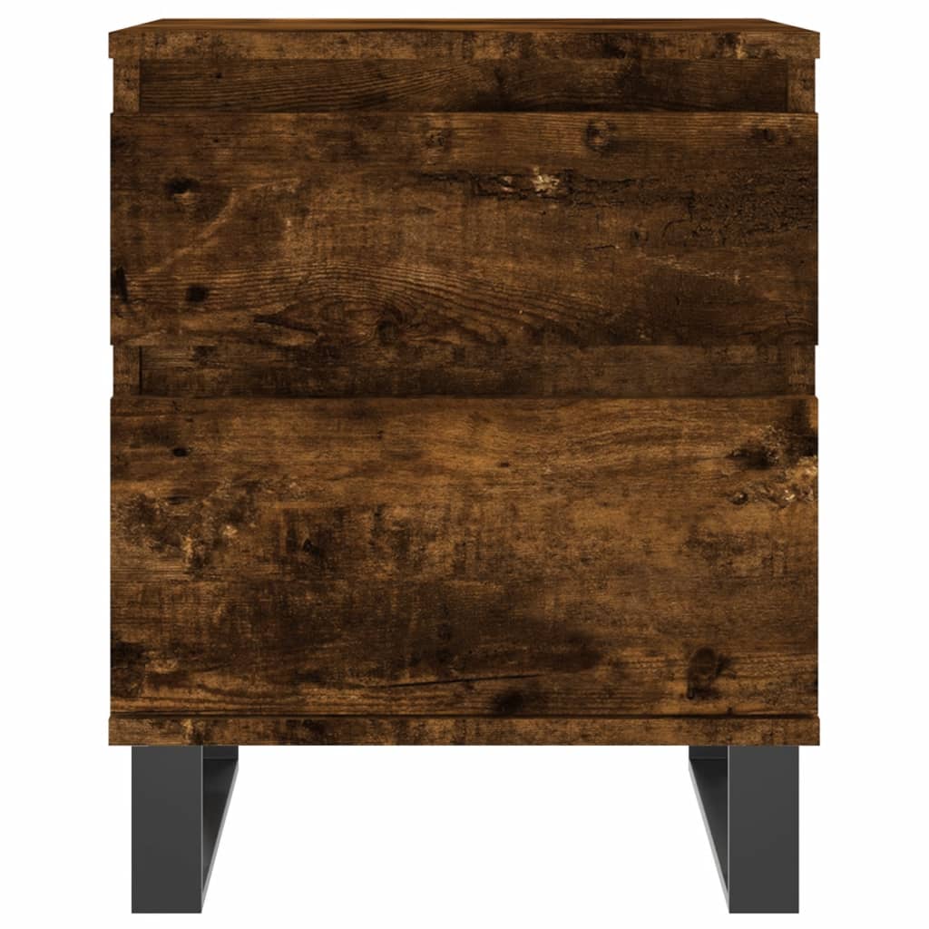vidaXL Yöpöydät 2 kpl savutammi 40x35x50 cm tekninen puu