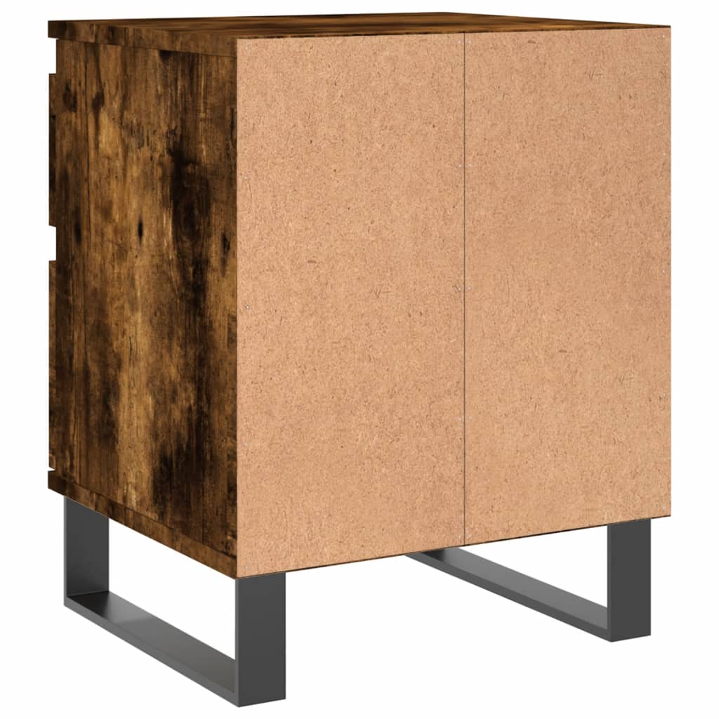 vidaXL Yöpöydät 2 kpl savutammi 40x35x50 cm tekninen puu