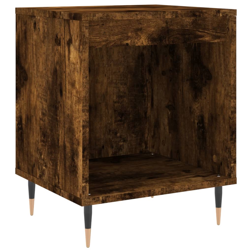 vidaXL Yöpöydät 2 kpl savutammi 40x35x50 cm tekninen puu