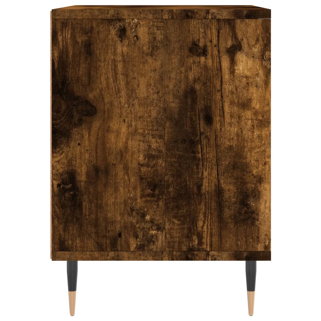 vidaXL Yöpöydät 2 kpl savutammi 40x35x50 cm tekninen puu