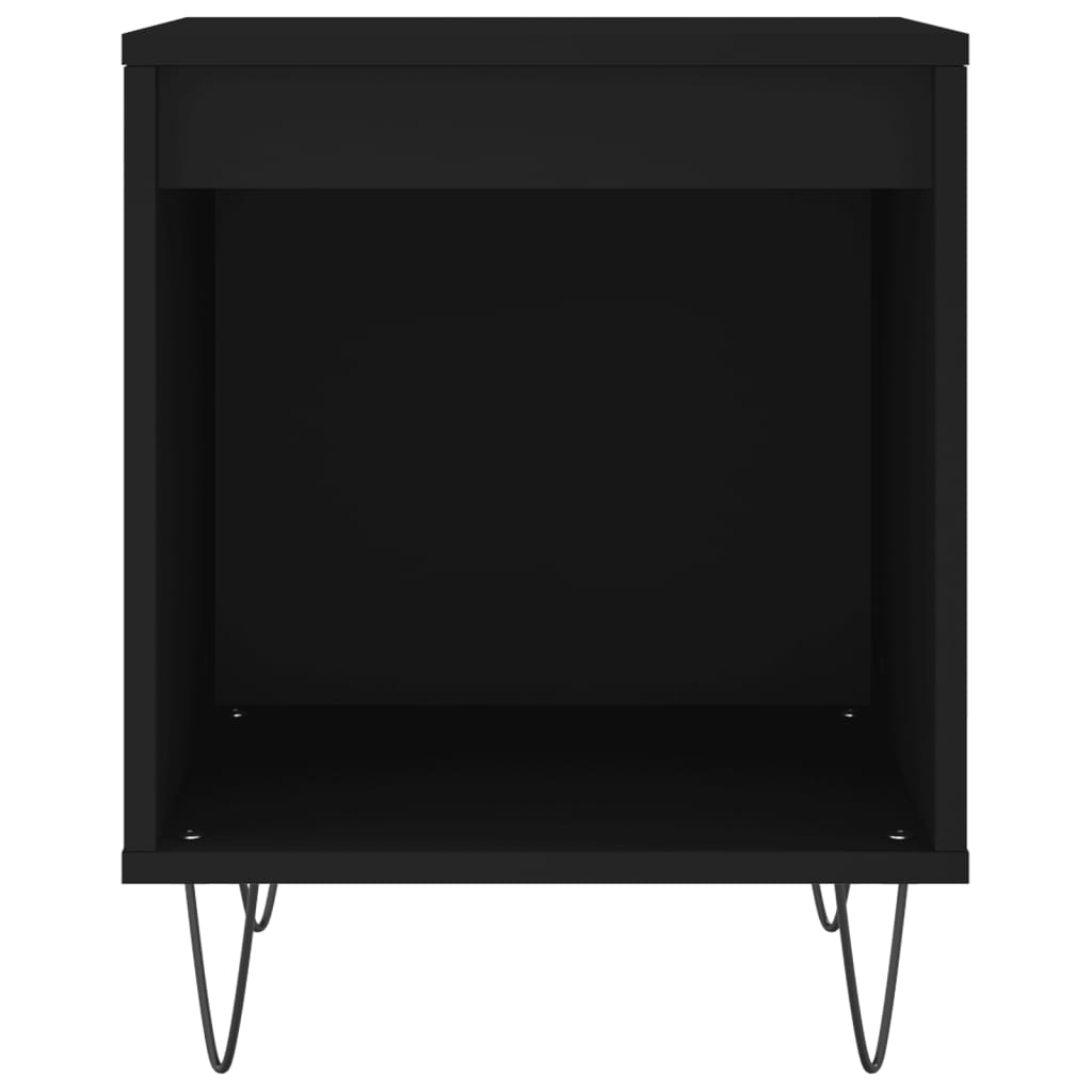 vidaXL Yöpöydät 2 kpl musta 40x35x50 cm tekninen puu