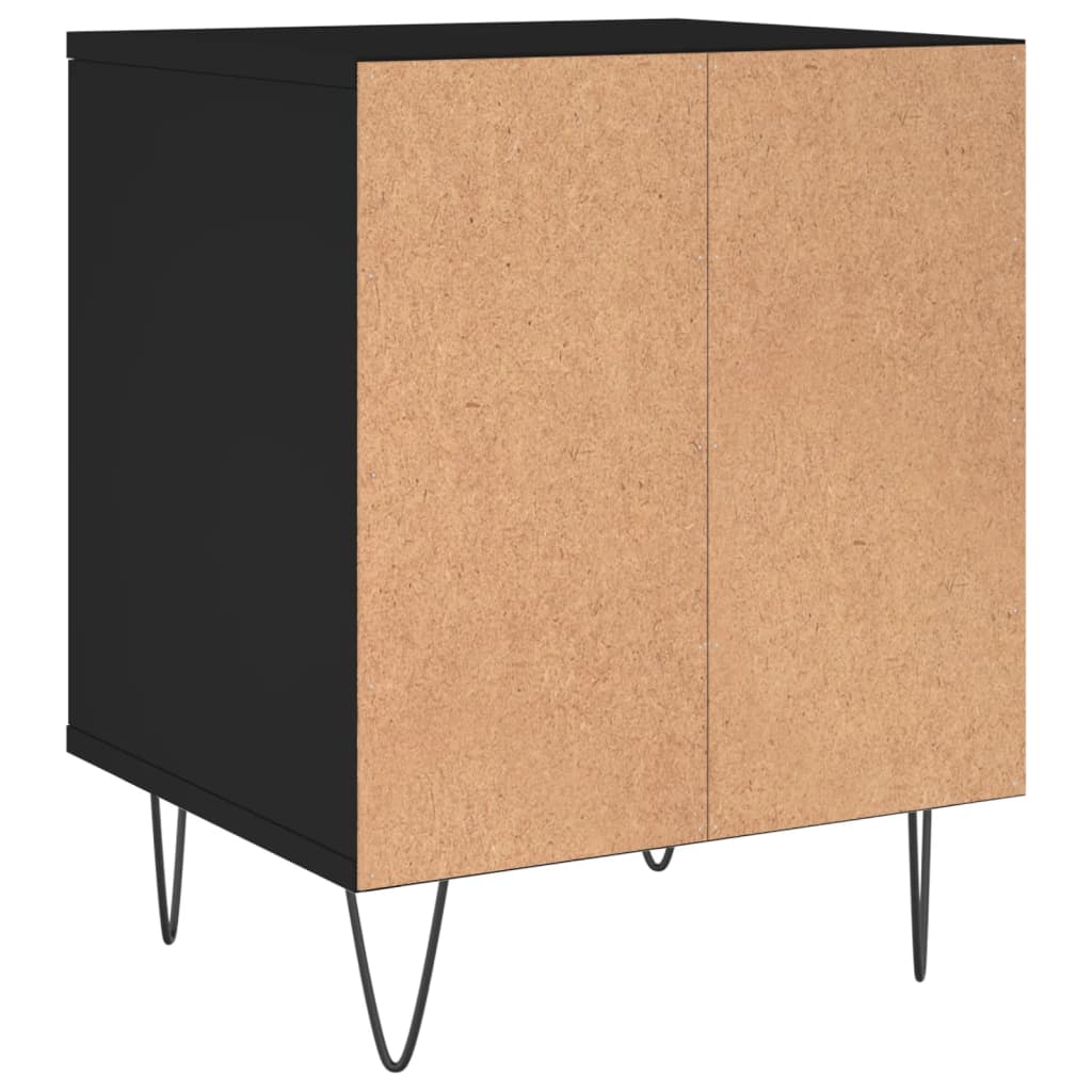 vidaXL Yöpöydät 2 kpl musta 40x35x50 cm tekninen puu