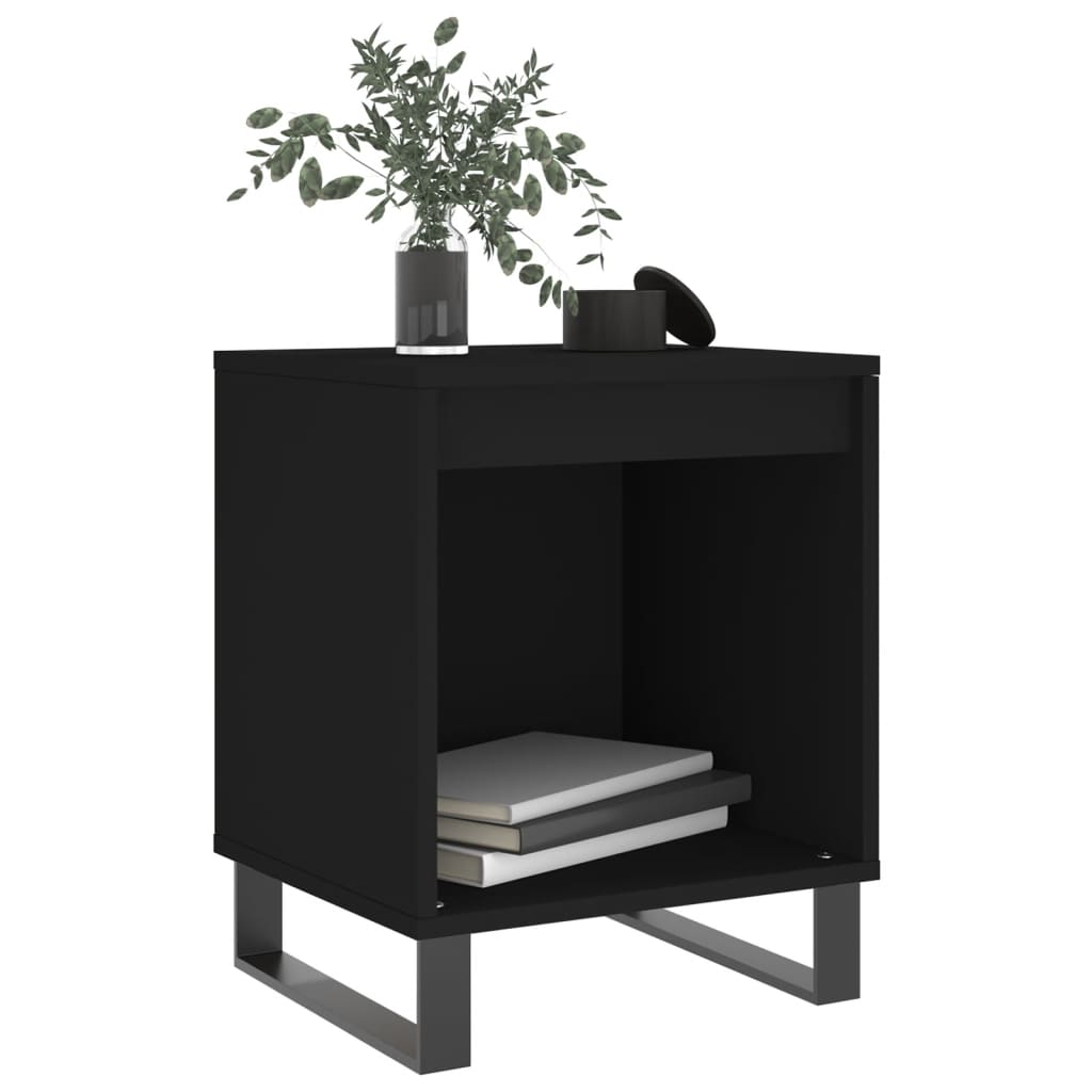 vidaXL Yöpöydät 2 kpl musta 40x35x50 cm tekninen puu