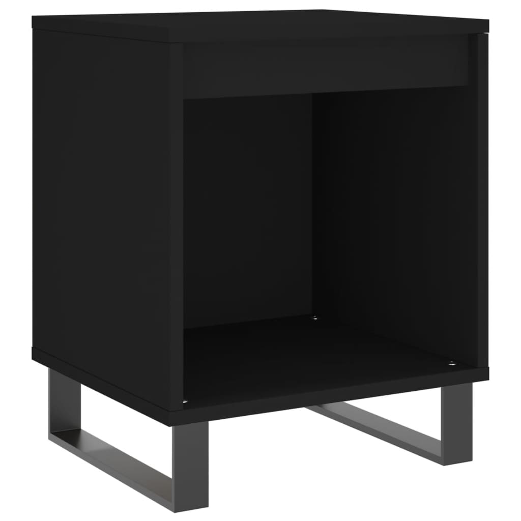 vidaXL Yöpöydät 2 kpl musta 40x35x50 cm tekninen puu