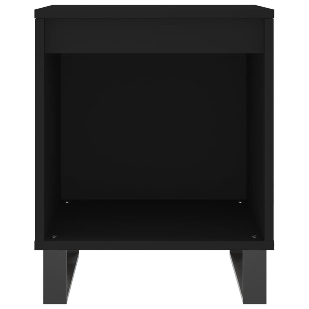 vidaXL Yöpöydät 2 kpl musta 40x35x50 cm tekninen puu