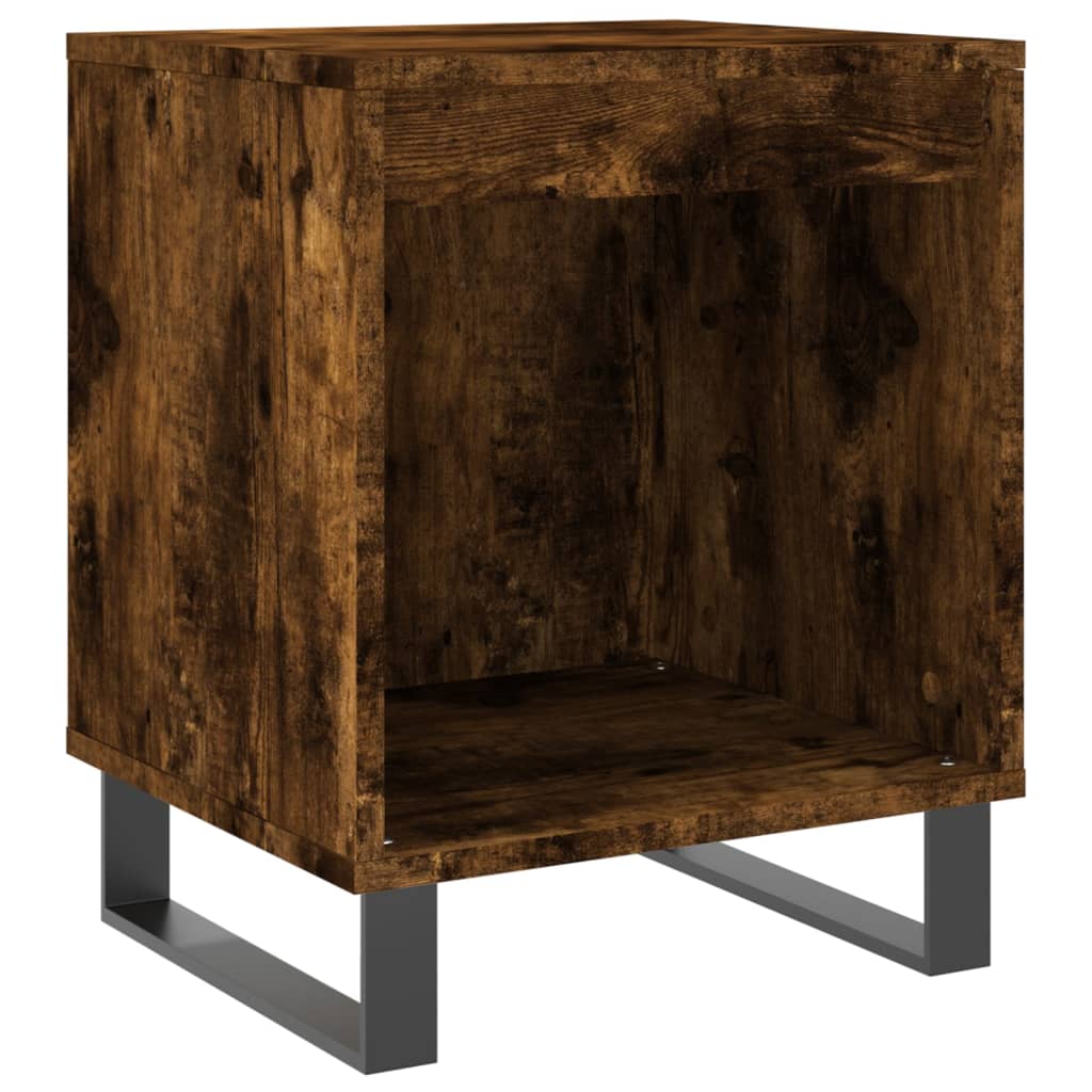 vidaXL Yöpöydät 2 kpl savutammi 40x35x50 cm tekninen puu