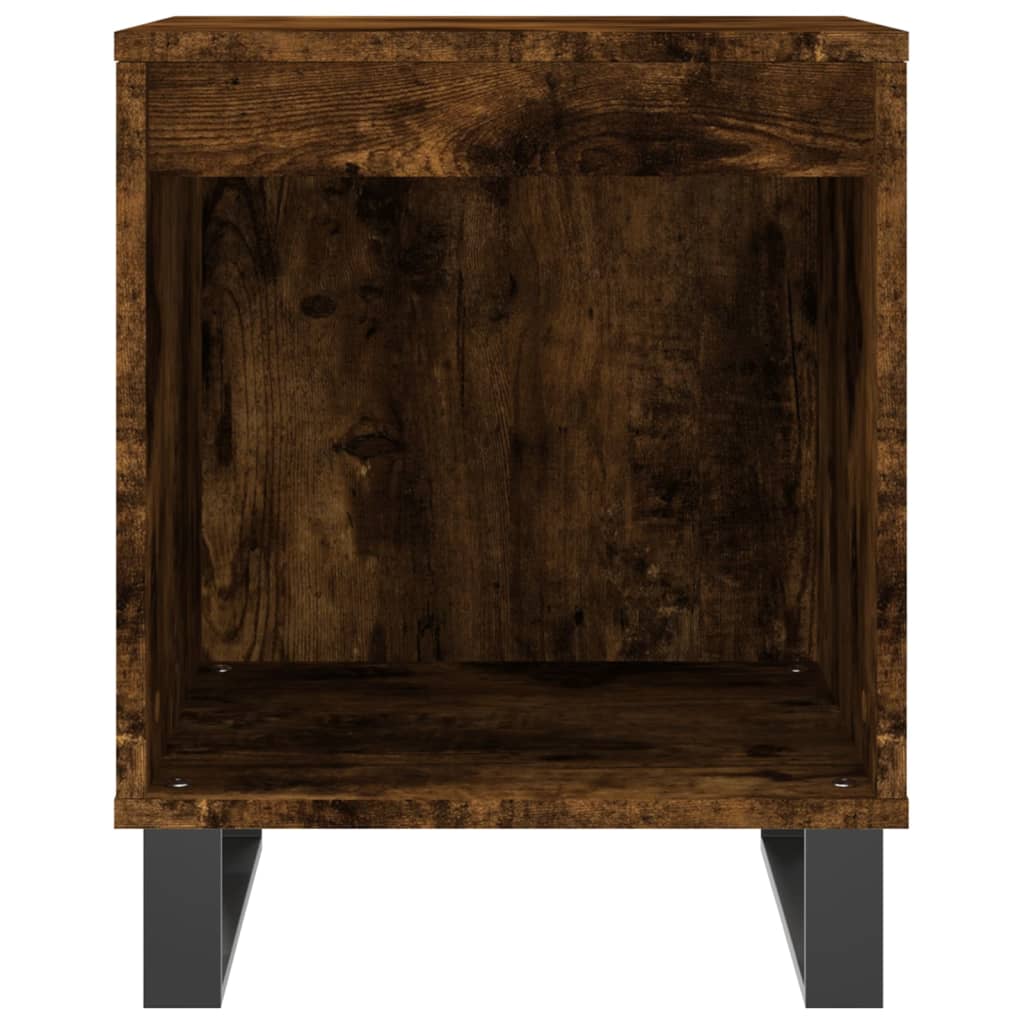 vidaXL Yöpöydät 2 kpl savutammi 40x35x50 cm tekninen puu
