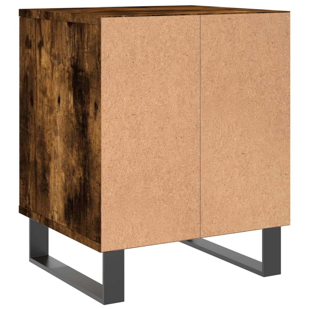 vidaXL Yöpöydät 2 kpl savutammi 40x35x50 cm tekninen puu