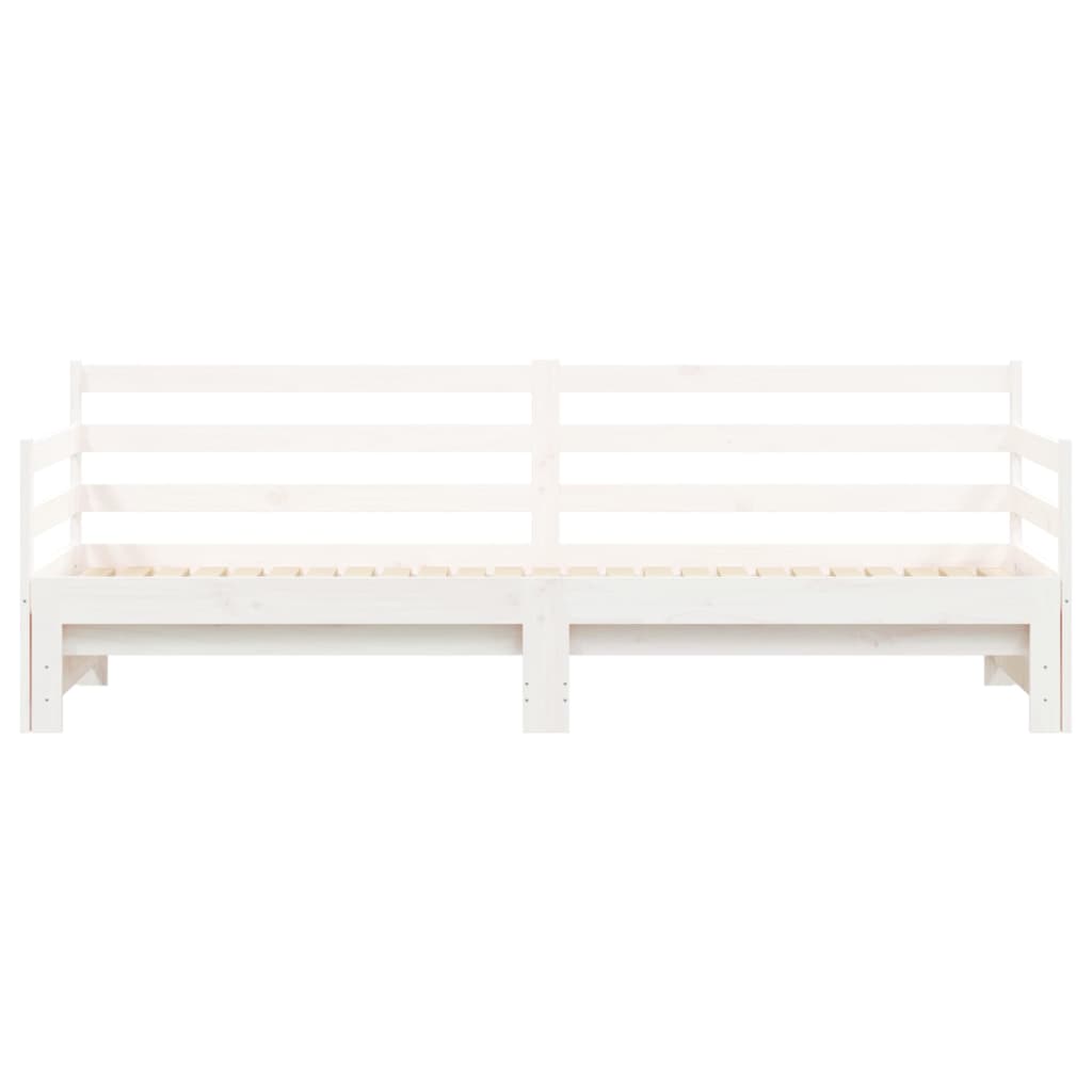 vidaXL Vuodesohva rullilla valkoinen 90x200 cm täysi mänty