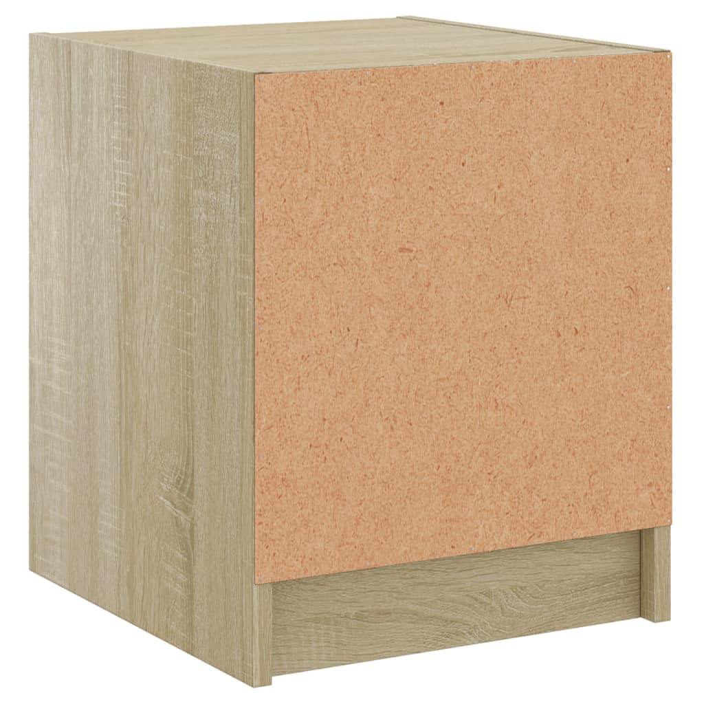 vidaXL Yöpöydät lasiovilla 2 kpl Sonoma-tammi 35x37x42 cm