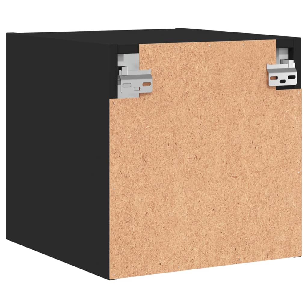 vidaXL Yöpöydät lasiovilla 2 kpl musta 35x37x35 cm