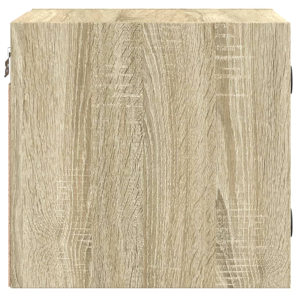 vidaXL Yöpöydät lasiovilla 2 kpl Sonoma-tammi 35x37x35 cm