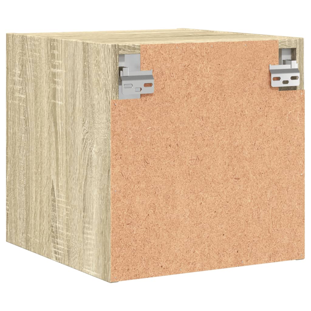 vidaXL Yöpöydät lasiovilla 2 kpl Sonoma-tammi 35x37x35 cm