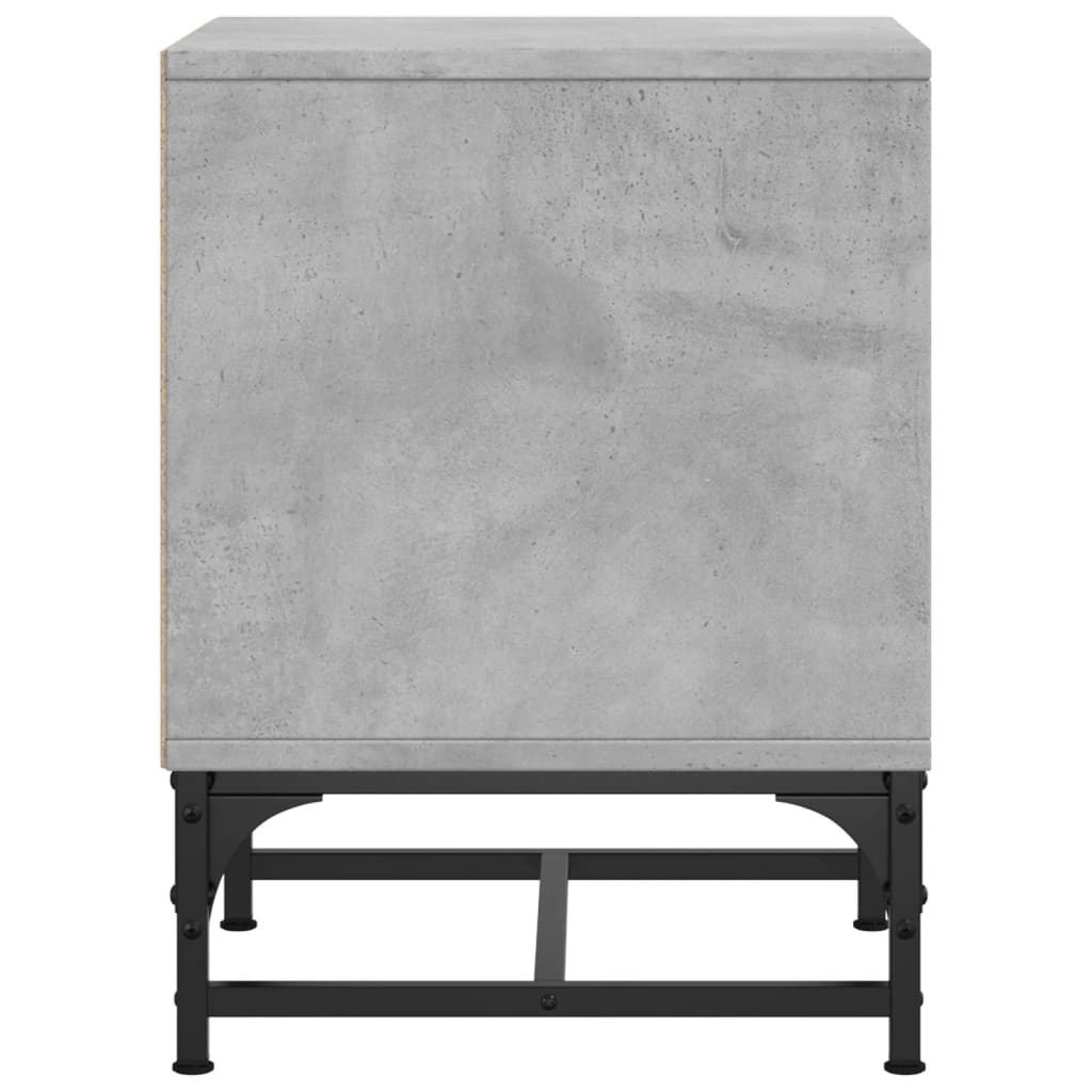 vidaXL Yöpöydät lasiovilla 2 kpl betoninharmaa 35x37x50 cm