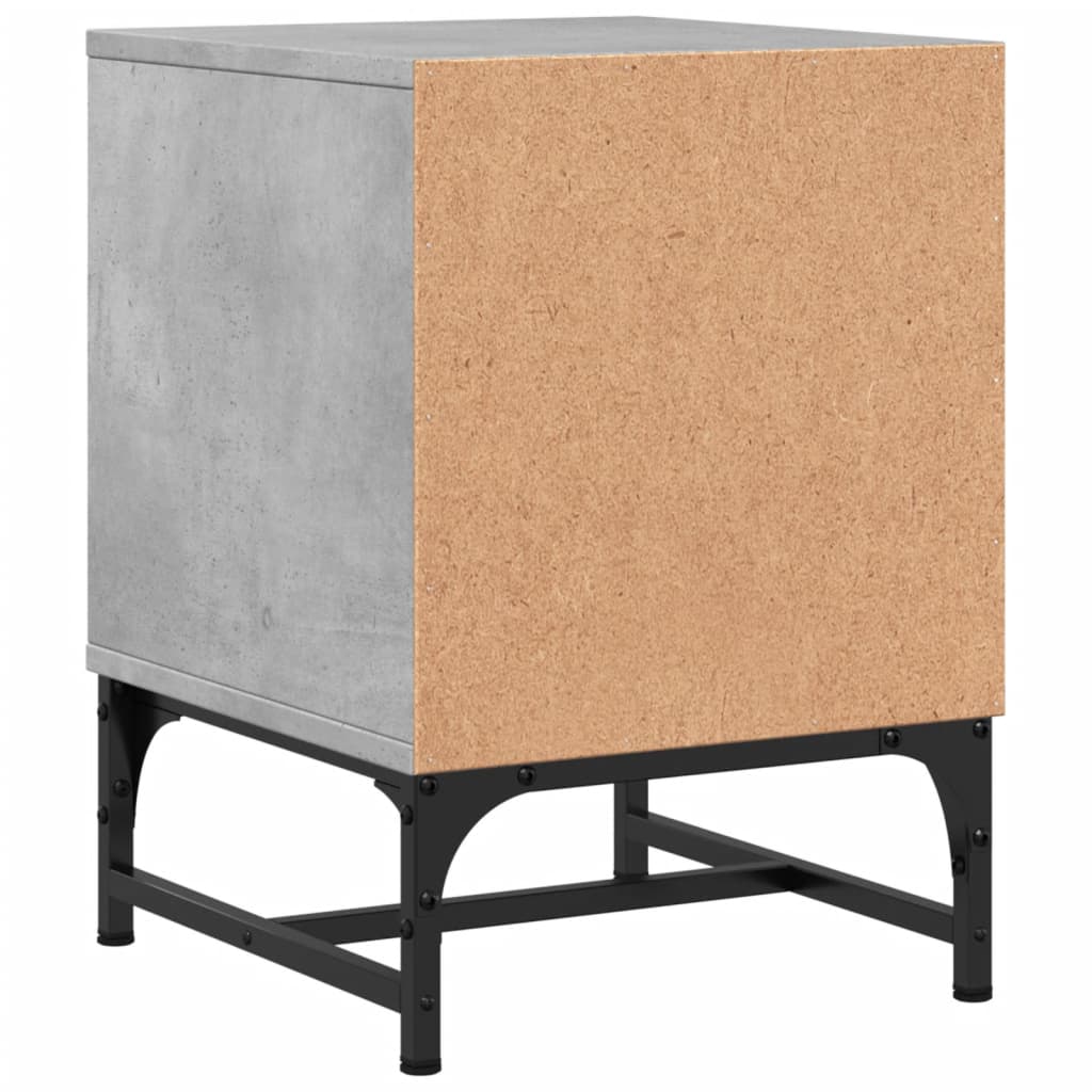 vidaXL Yöpöydät lasiovilla 2 kpl betoninharmaa 35x37x50 cm