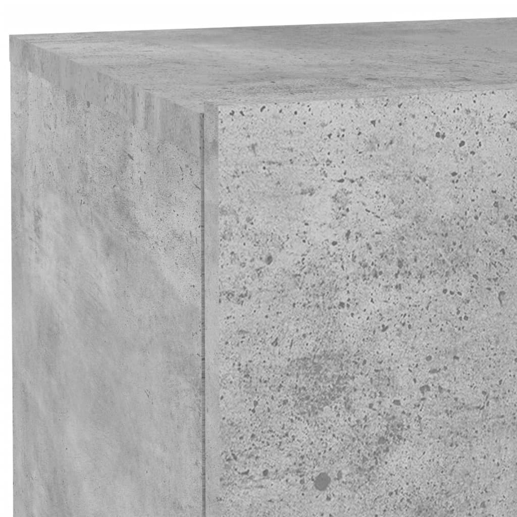vidaXL Yöpöytä LED-valoilla betoninharmaa 70x36x40,5 cm