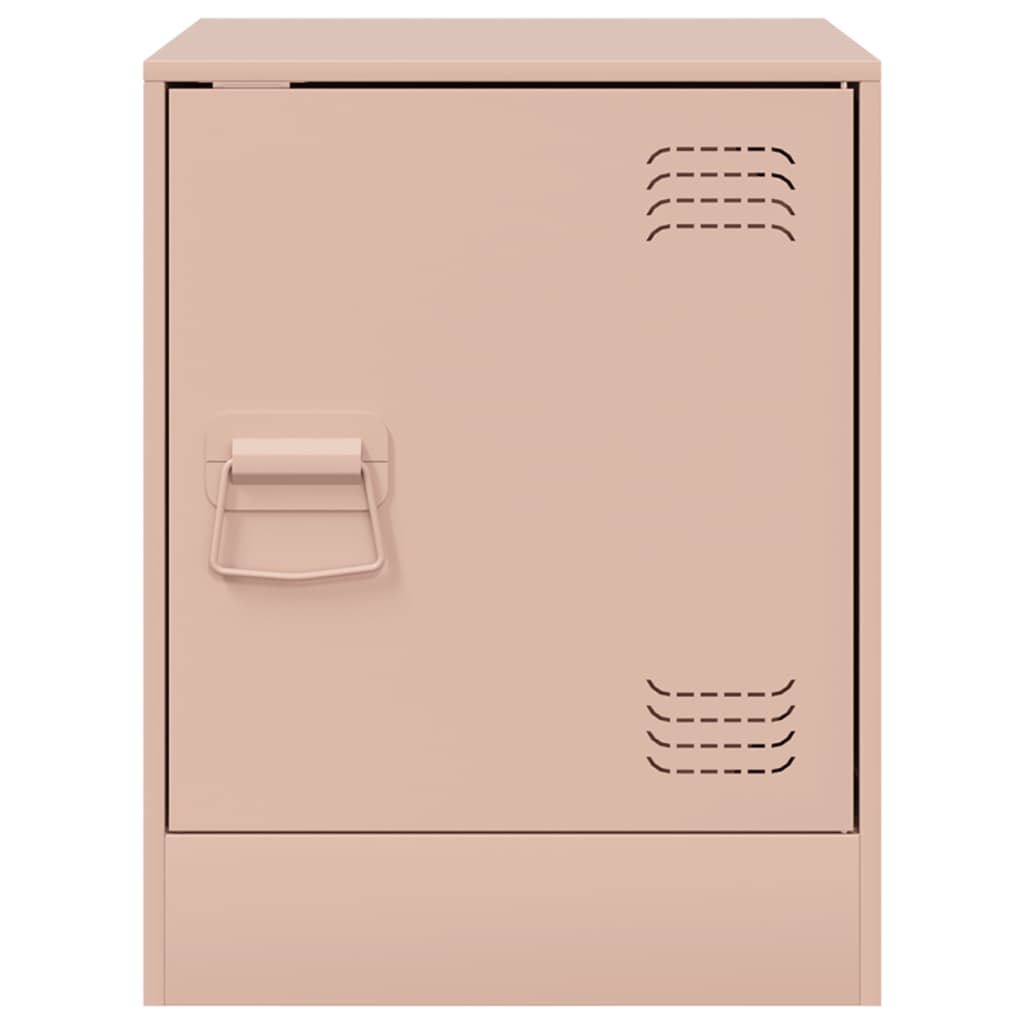 vidaXL Yöpöydät 2 kpl pinkki 34,5x39x44 cm teräs