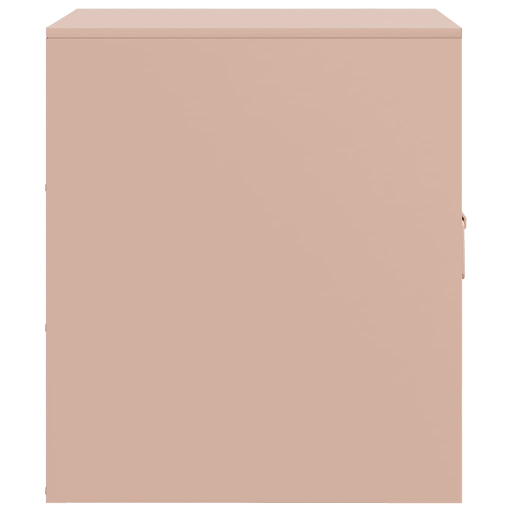vidaXL Yöpöydät 2 kpl pinkki 34,5x39x44 cm teräs