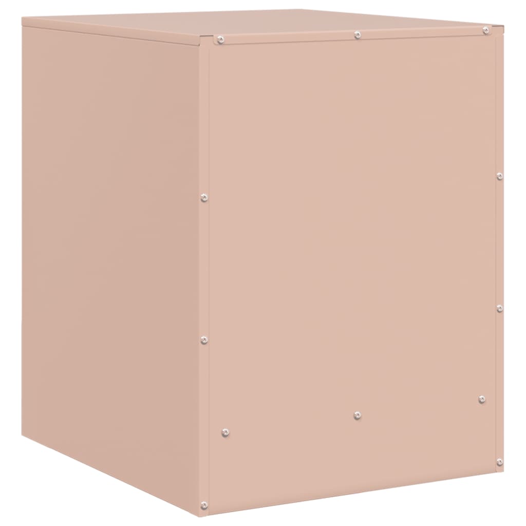vidaXL Yöpöydät 2 kpl pinkki 34,5x39x44 cm teräs