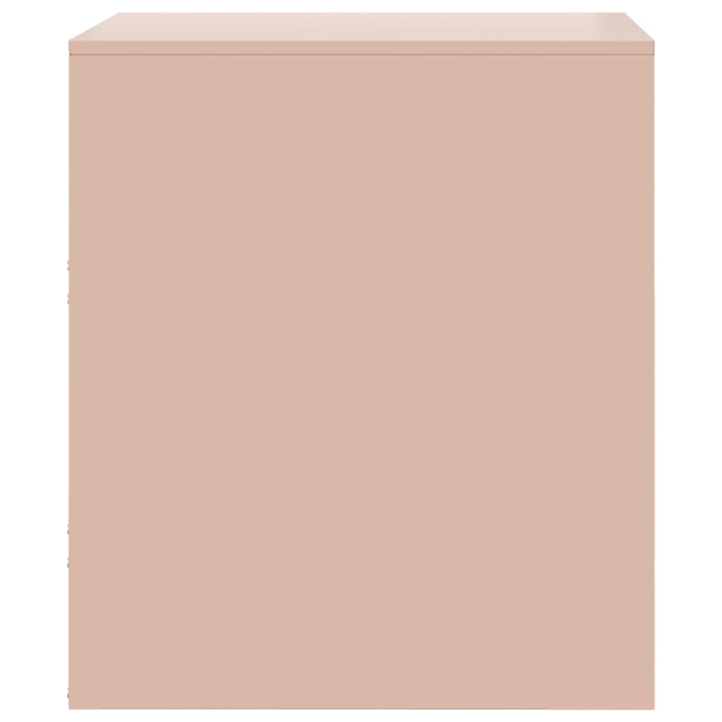 vidaXL Yöpöydät 2 kpl pinkki 34,5x39x44 cm teräs