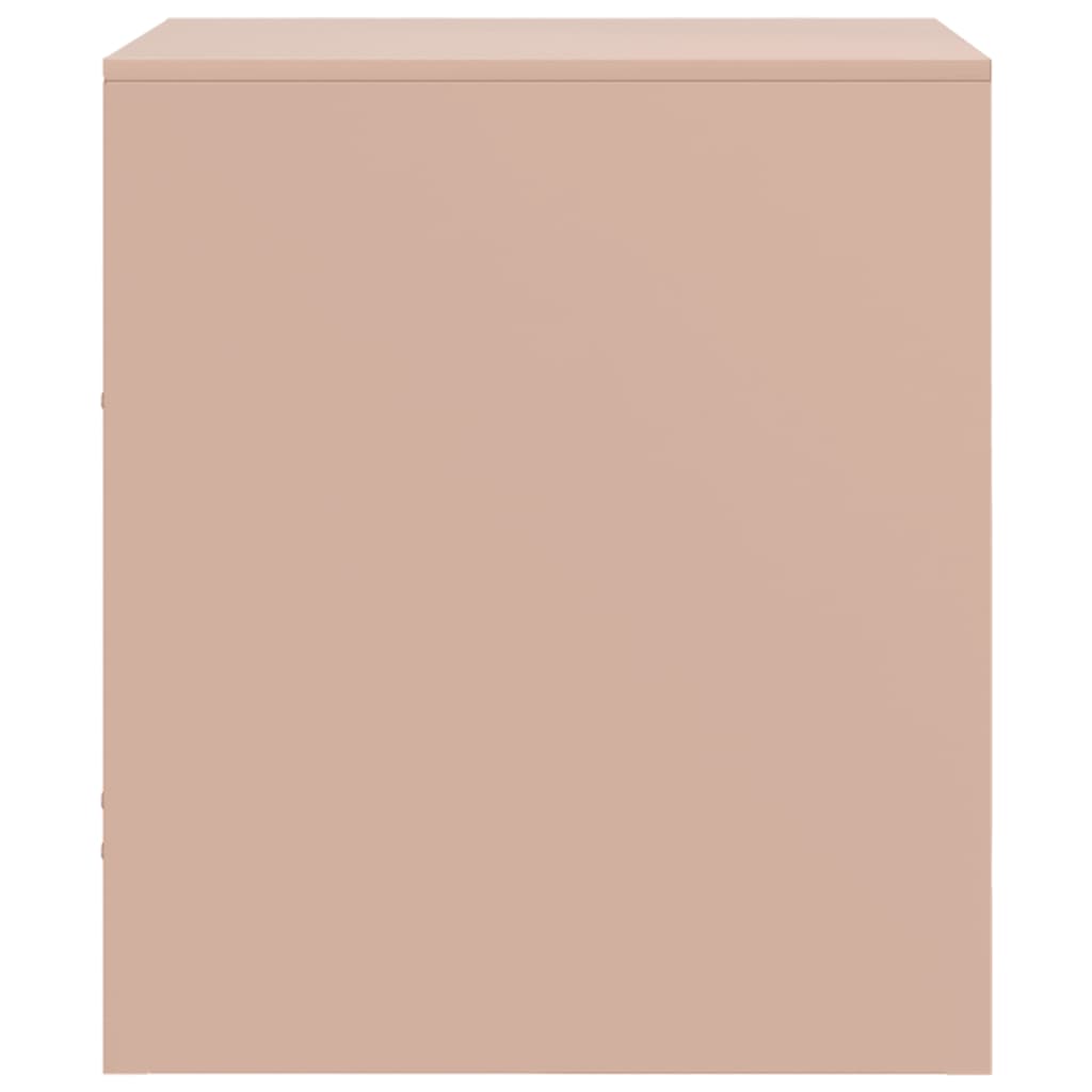 vidaXL Yöpöydät 2 kpl pinkki 34,5x39x44 cm teräs