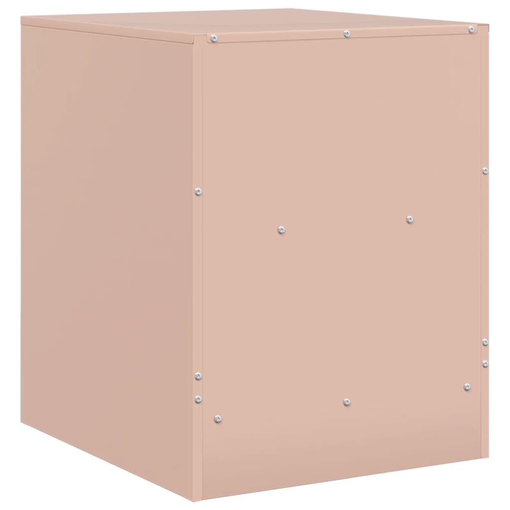vidaXL Yöpöydät 2 kpl pinkki 34,5x39x44 cm teräs