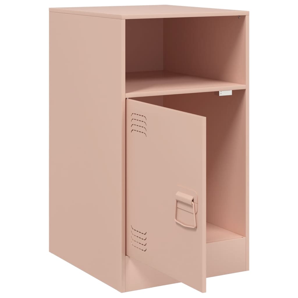 vidaXL Yöpöydät 2 kpl pinkki 34,5x39x62 cm teräs
