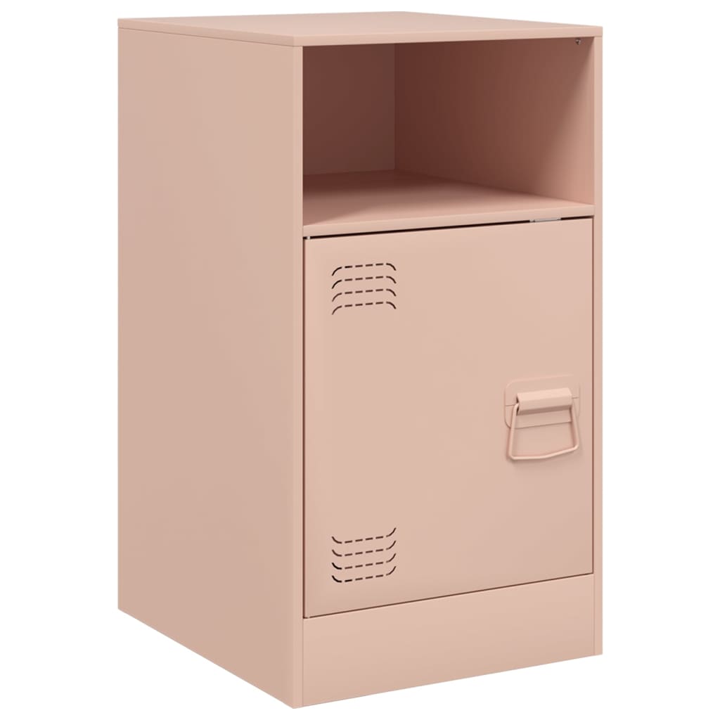 vidaXL Yöpöydät 2 kpl pinkki 34,5x39x62 cm teräs