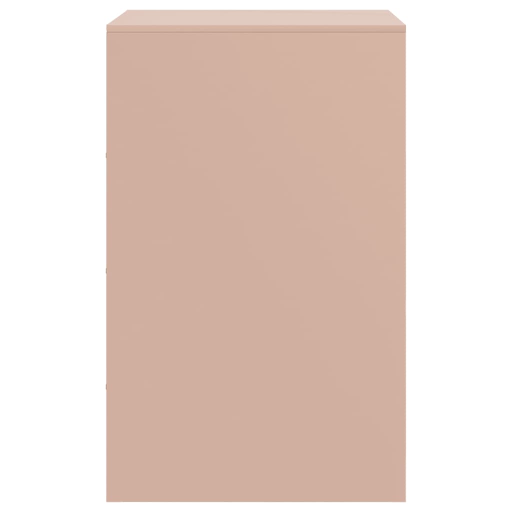 vidaXL Yöpöydät 2 kpl pinkki 34,5x39x62 cm teräs