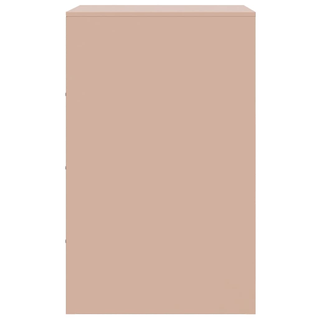vidaXL Yöpöydät 2 kpl pinkki 34,5x39x62 cm teräs