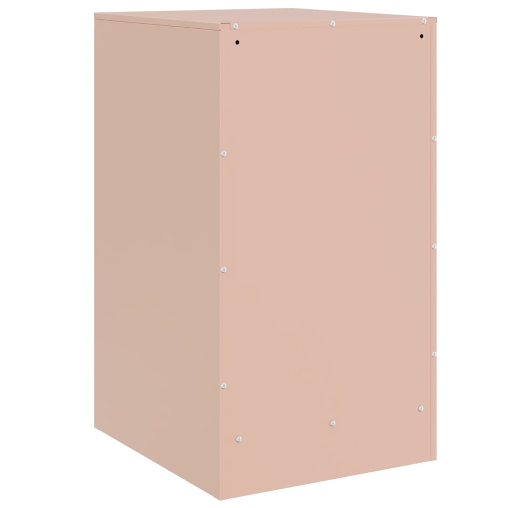 vidaXL Yöpöydät 2 kpl pinkki 34,5x39x62 cm teräs