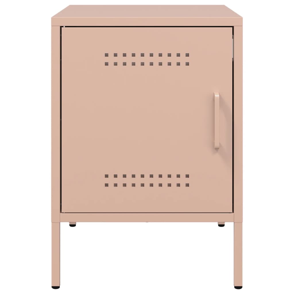 vidaXL Yöpöydät 2 kpl pinkki 36x39x50,5 cm teräs