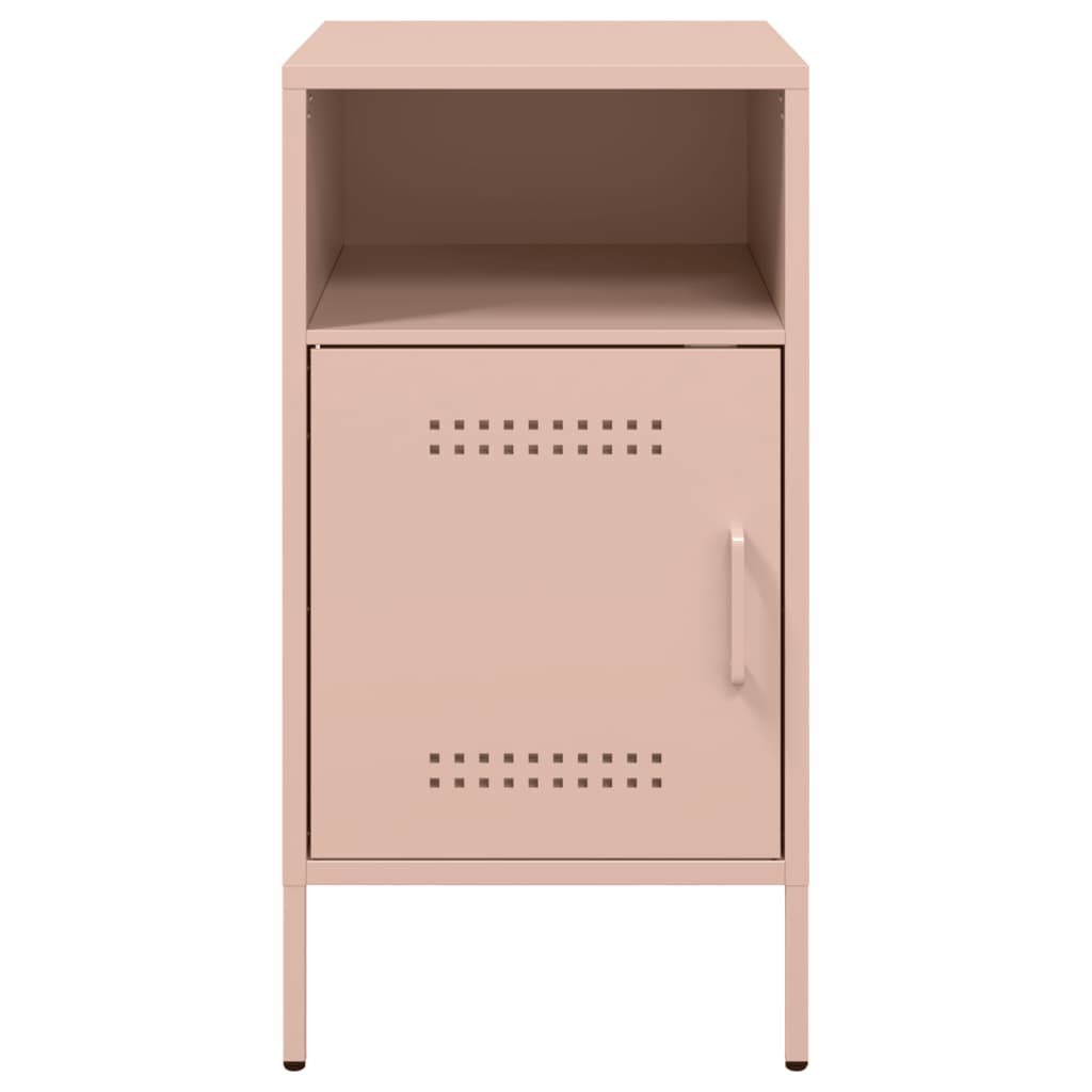 vidaXL Yöpöydät 2 kpl pinkki 36x39x68 cm teräs