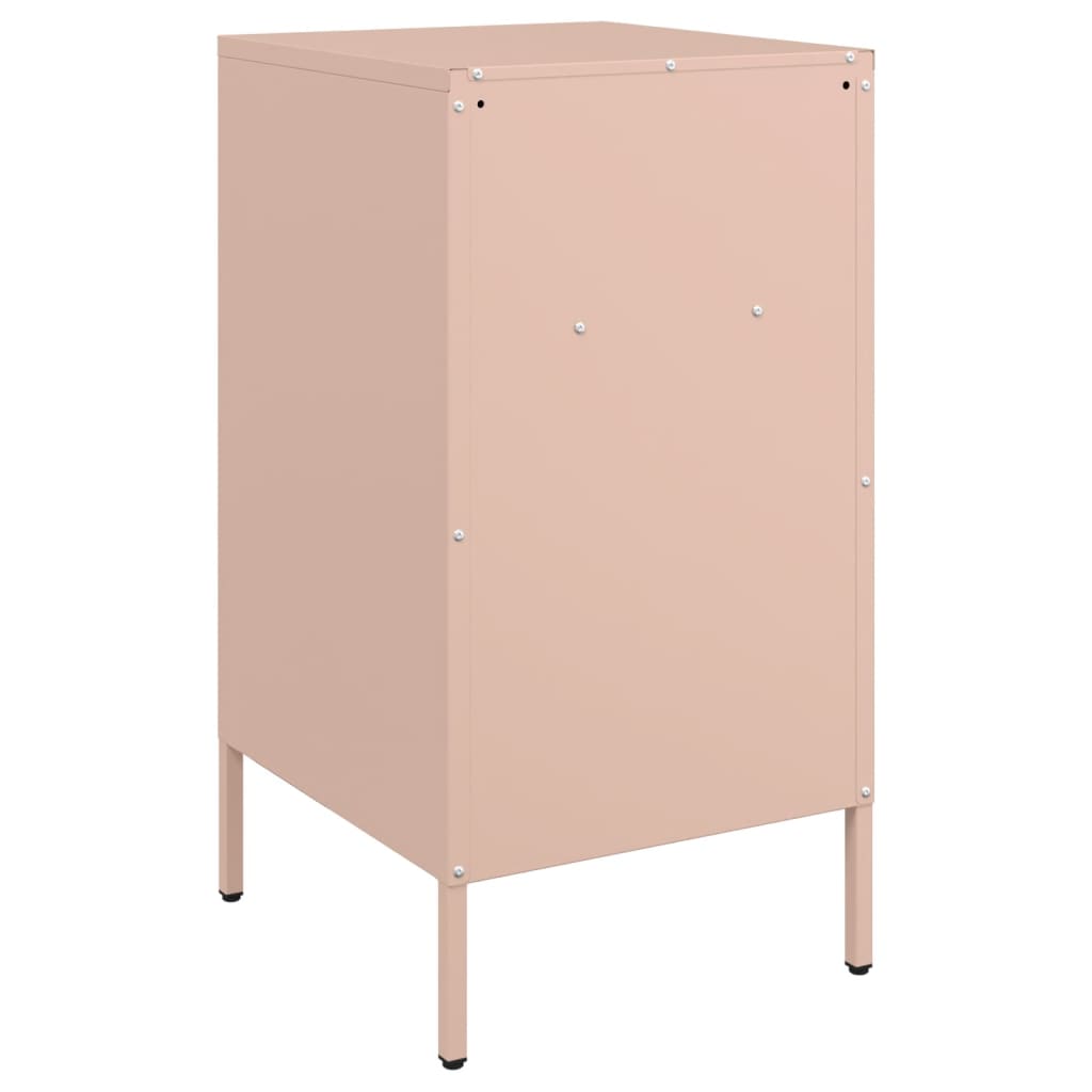vidaXL Yöpöydät 2 kpl pinkki 36x39x68 cm teräs