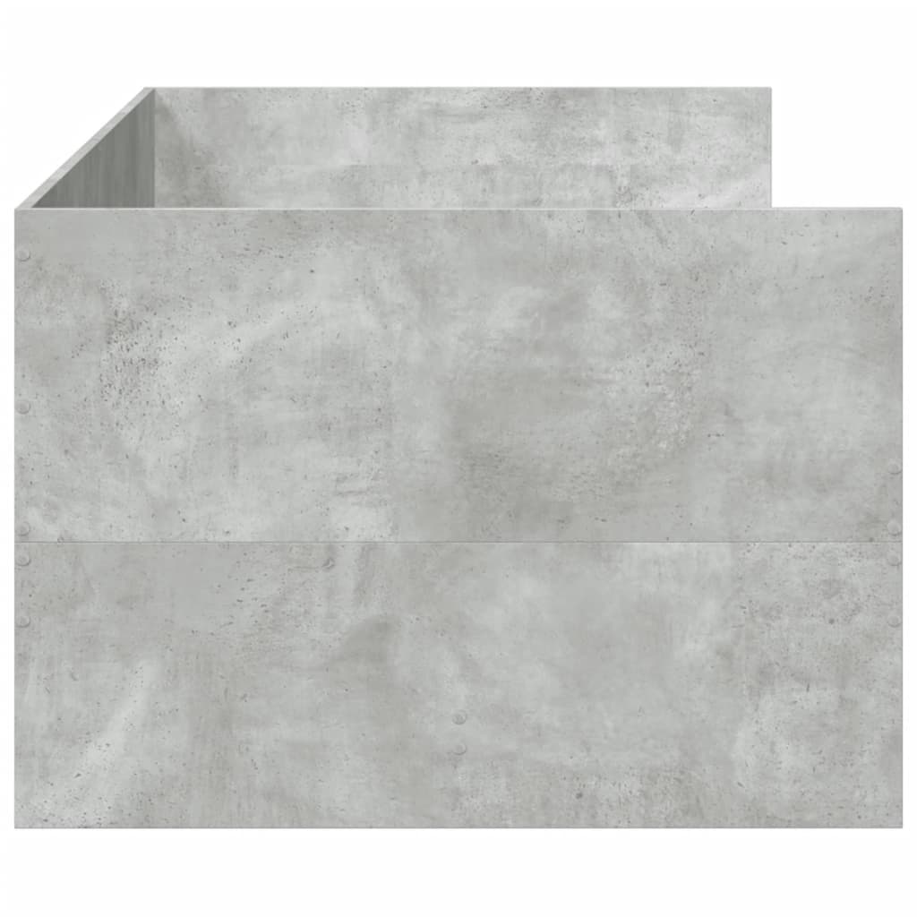 vidaXL Vuodesohva laatikoilla ei patjaa betoninharmaa 100x200 cm