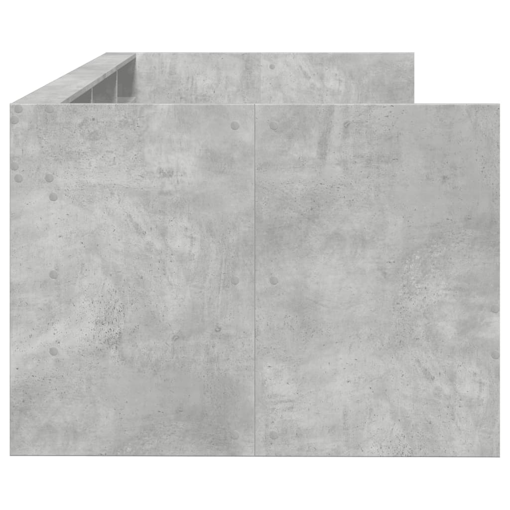 vidaXL Vuodesohva laatikoilla ei patjaa betoninharmaa 90x190 cm