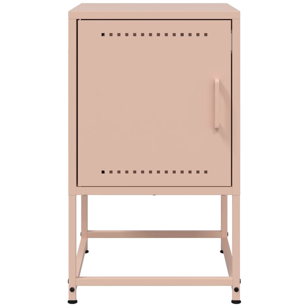 vidaXL Yöpöydät 2 kpl pinkki 36x39x60,5 cm teräs
