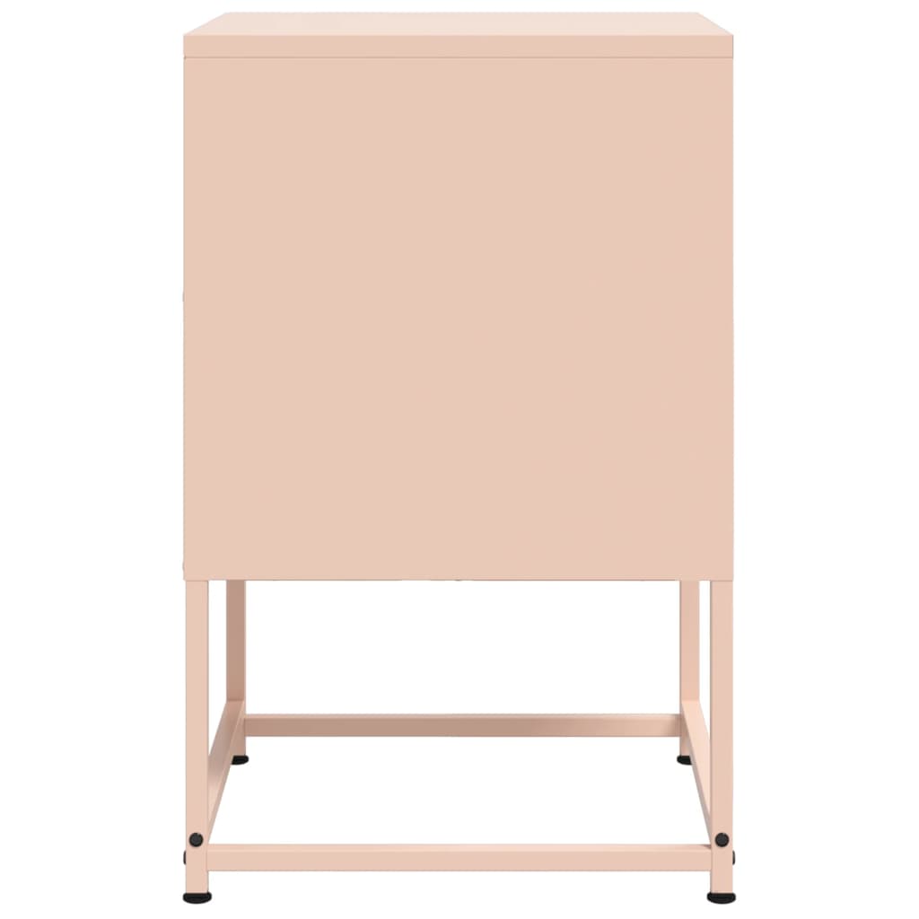 vidaXL Yöpöydät 2 kpl pinkki 36x39x60,5 cm teräs