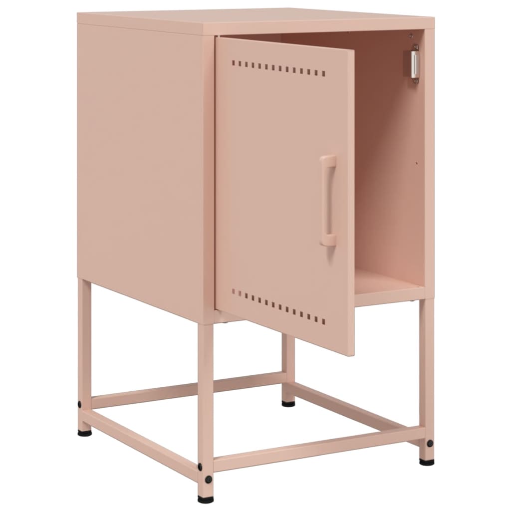 vidaXL Yöpöydät 2 kpl pinkki 36x39x60,5 cm teräs